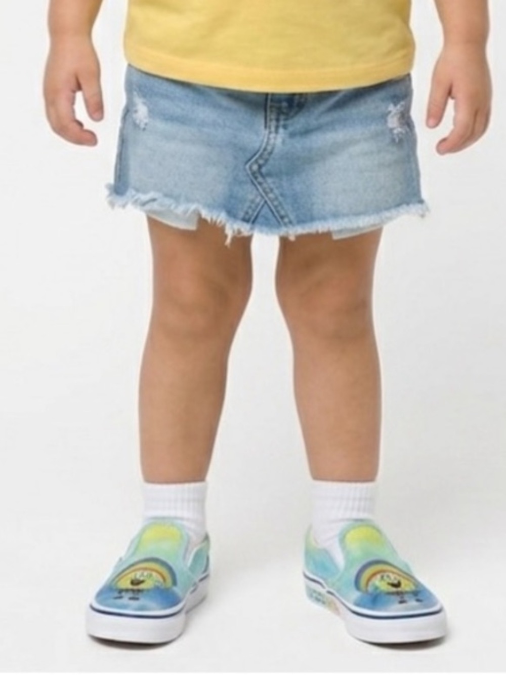 Vans Kids' Sponge Bob Square Pants    Slip-On Sneakers Size 3 Blue and Yellow